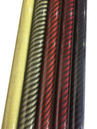 Hybrid Kevlar carbon fiber tubes